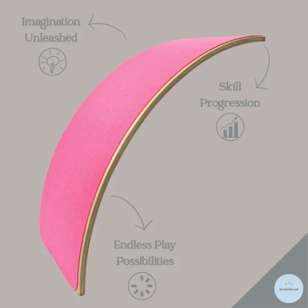 KiddiRedi® Balance Board - Baby Pink - Image 2