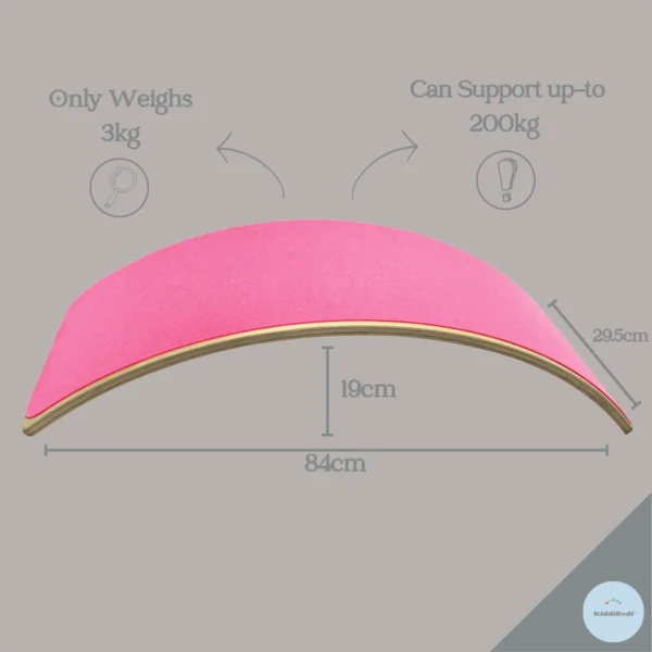 KiddiRedi® Balance Board - Baby Pink - Image 5