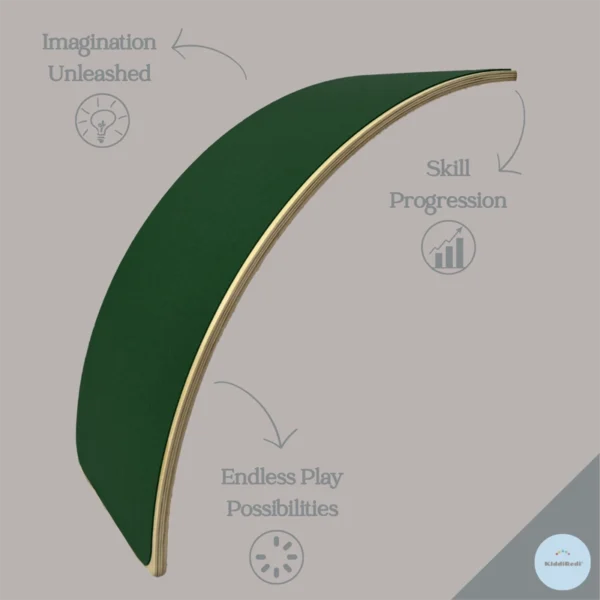 KiddiRedi® Balance Board - Dark Green - Image 2