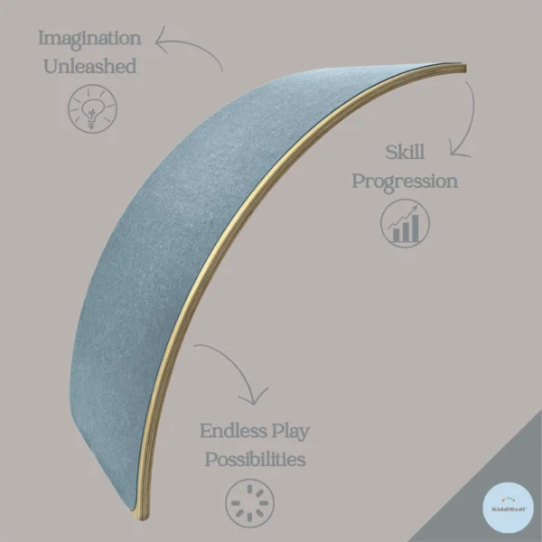 KiddiRedi® Balance Board - Light Grey - Image 2