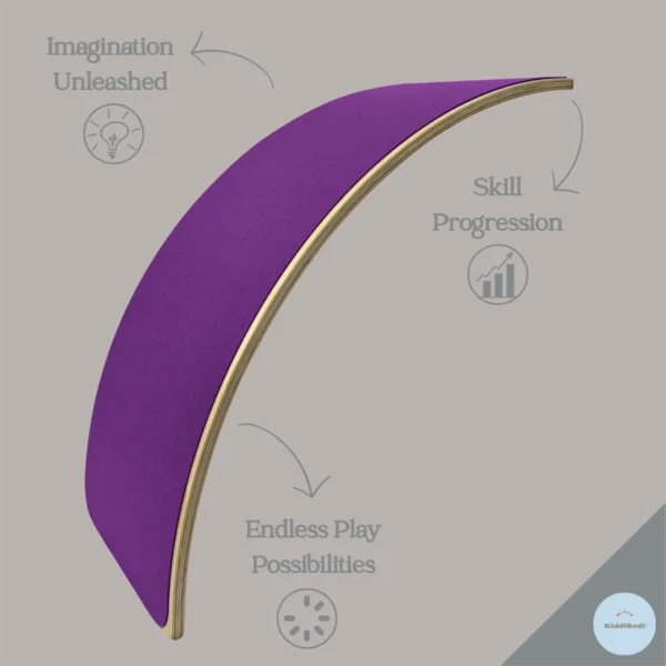 KiddiRedi® Balance Board - Purple - Image 2
