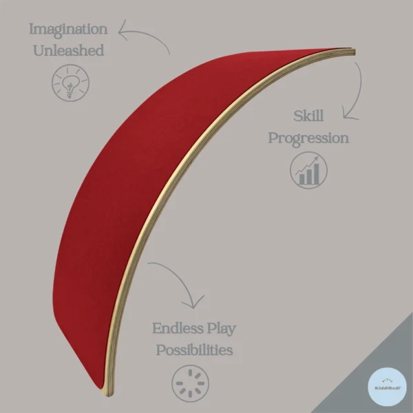 KiddiRedi® Balance Board - Red - Image 2