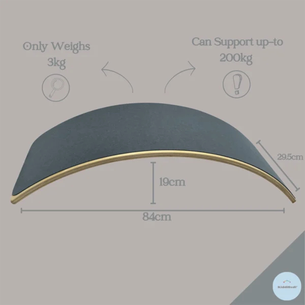 KiddiRedi® Balance Board - Dark Grey - Image 5