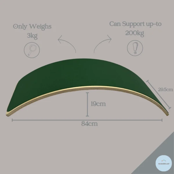 KiddiRedi® Balance Board - Dark Green - Image 5