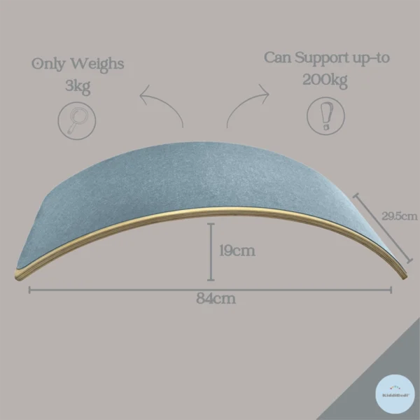 KiddiRedi® Balance Board - Light Grey - Image 5