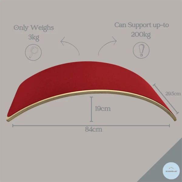 KiddiRedi® Balance Board - Red - Image 5